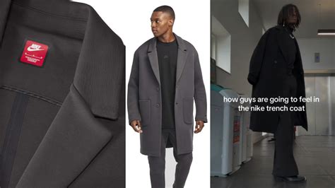 nike fleece trench coat meme